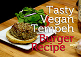 Super Tasty Vegan Tempeh Burger