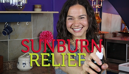 DIY homemade sunburn relief after-sun sun spraay